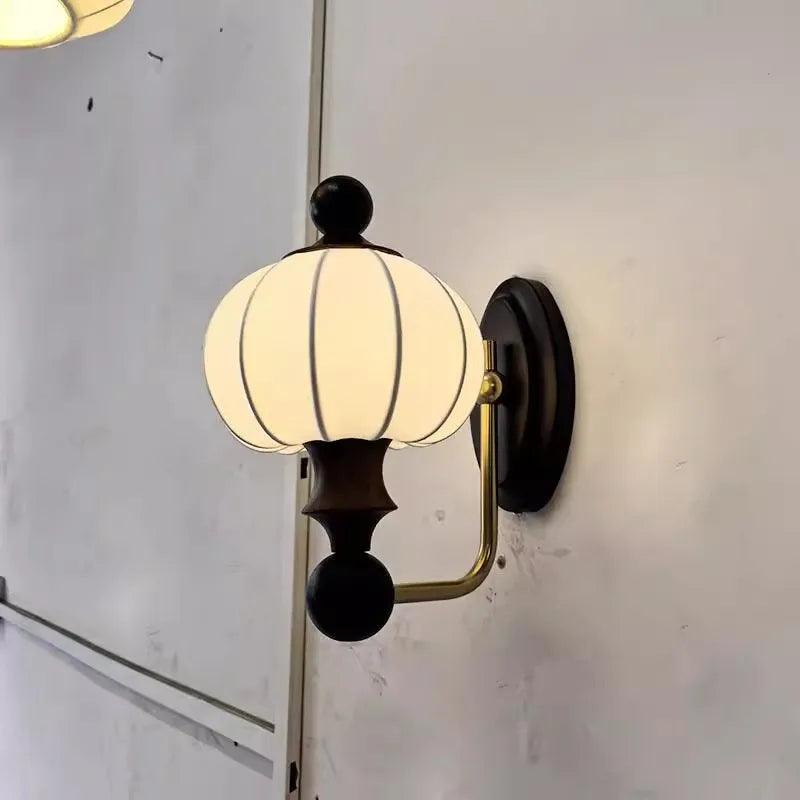 Retro Wall Lamp Medieval Silk Entrance Aisle Decorative Lamp