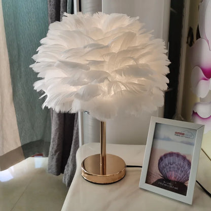 Modern Feather Table Lamp