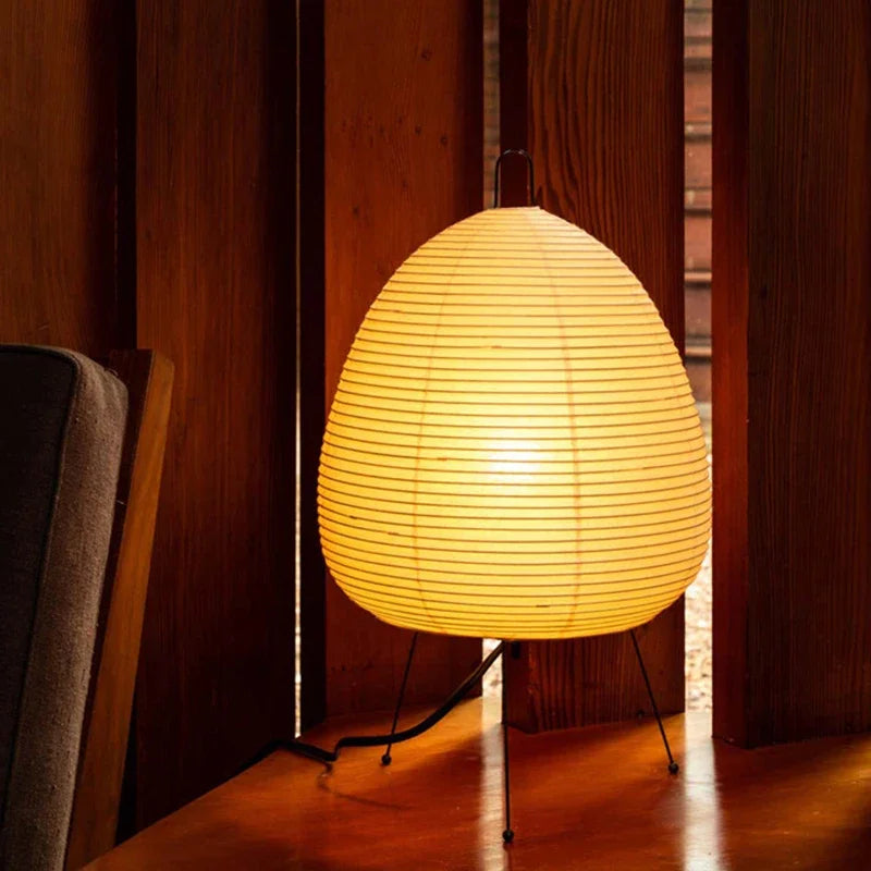 Japanese Style Tripod Desk Lamp Rice Paper Table Lamp