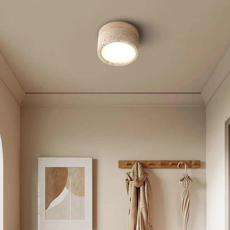Japanese Wabi Sabi Stone LED Ceiling Light