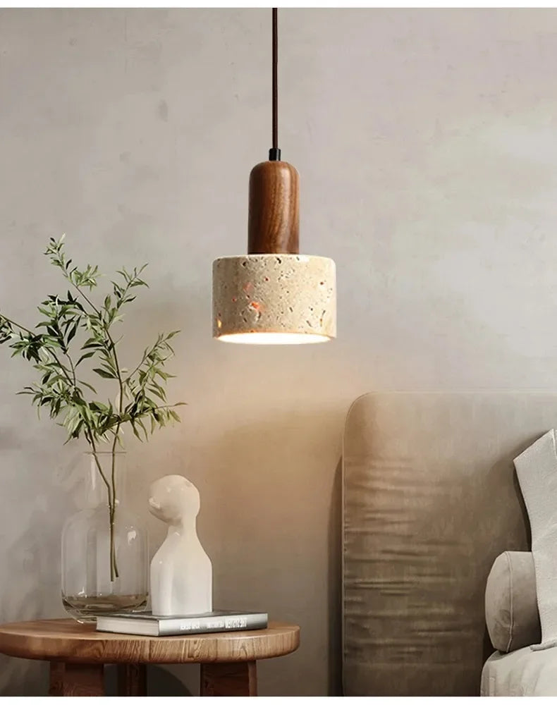 Modern Popular Wabi Sabi Travertine Droplight