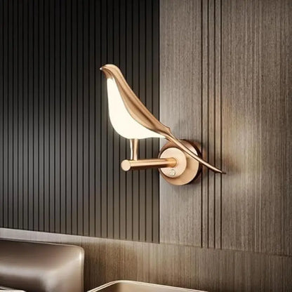 Nordic Rotatable Golden Bird LED Wall Lights