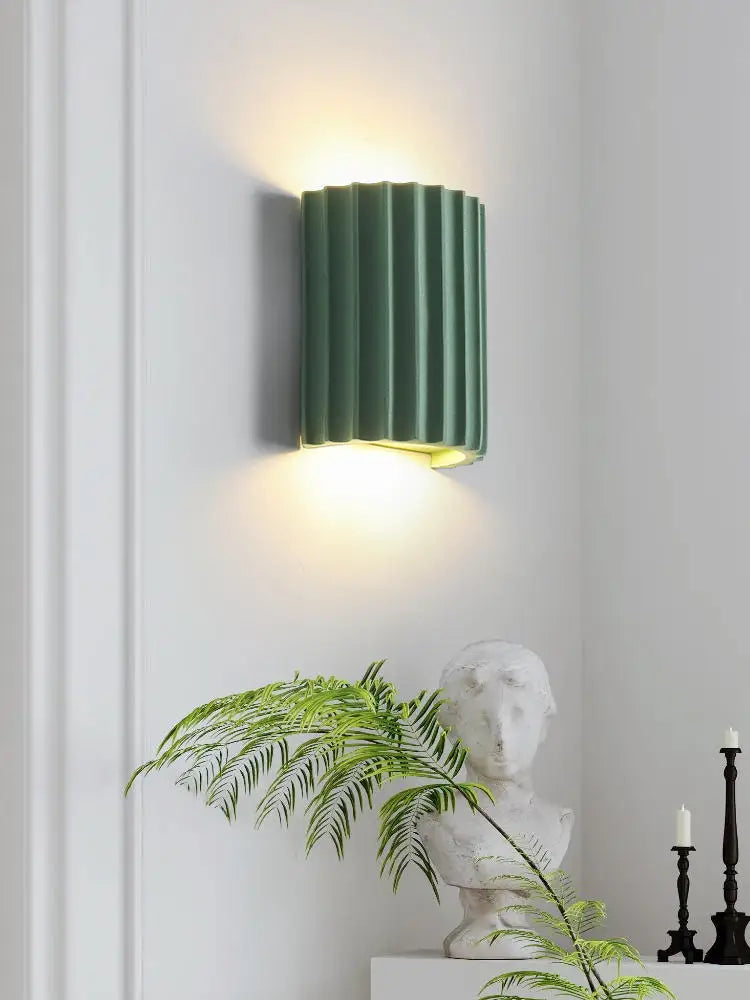 Cream Style Resin Bedroom Wall Lamp