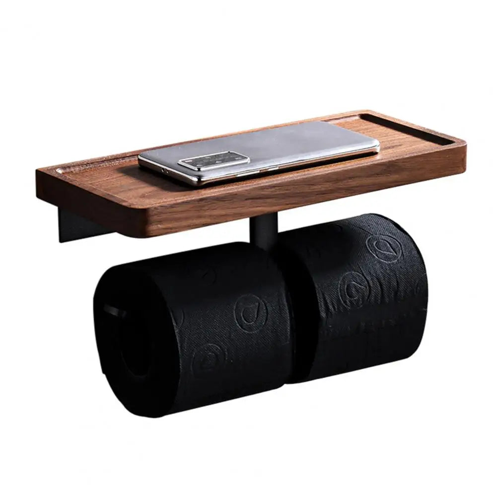 Wooden Tissue Rack Wall Hanging Paper Roll Holder