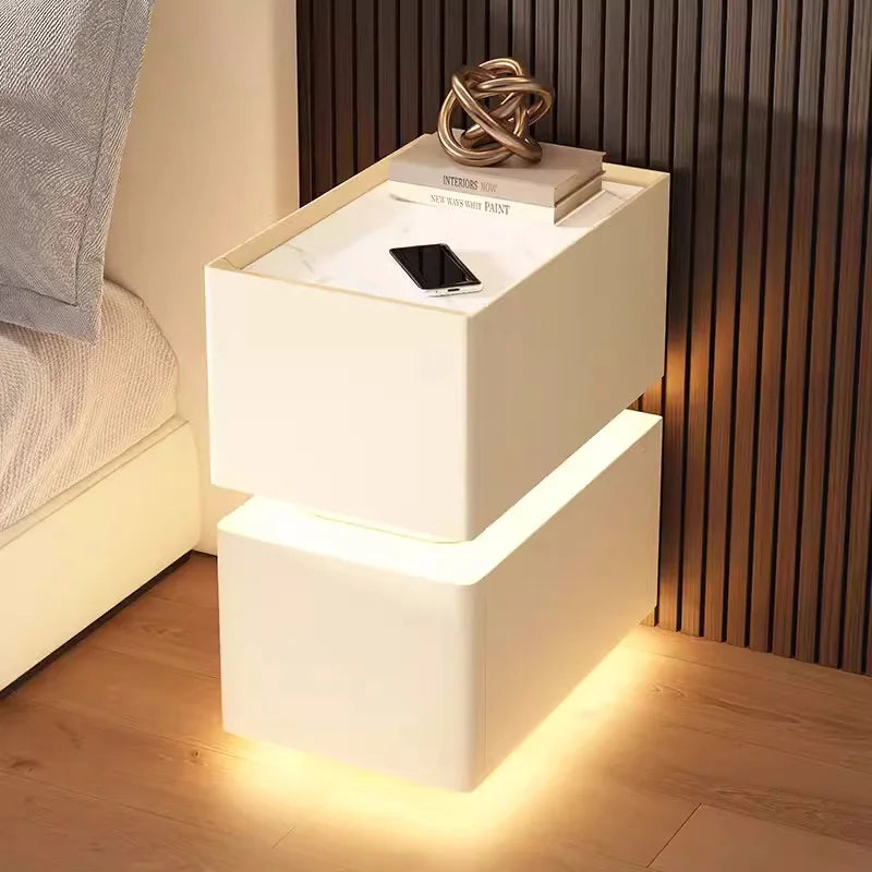 Creative 25cm Smart Bedside Table With Sensor Light