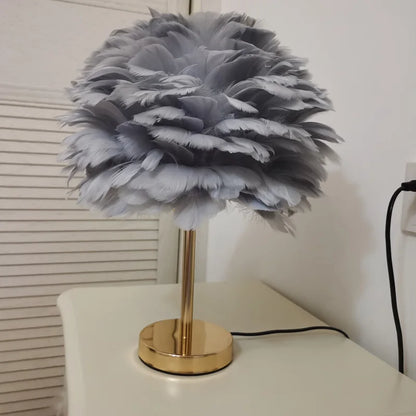 Modern Feather Table Lamp