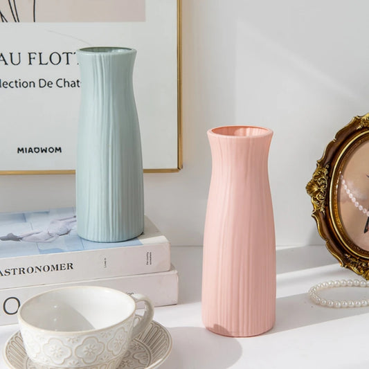 Plastic Vases Concise Imitation Ceramic Flowers Pots