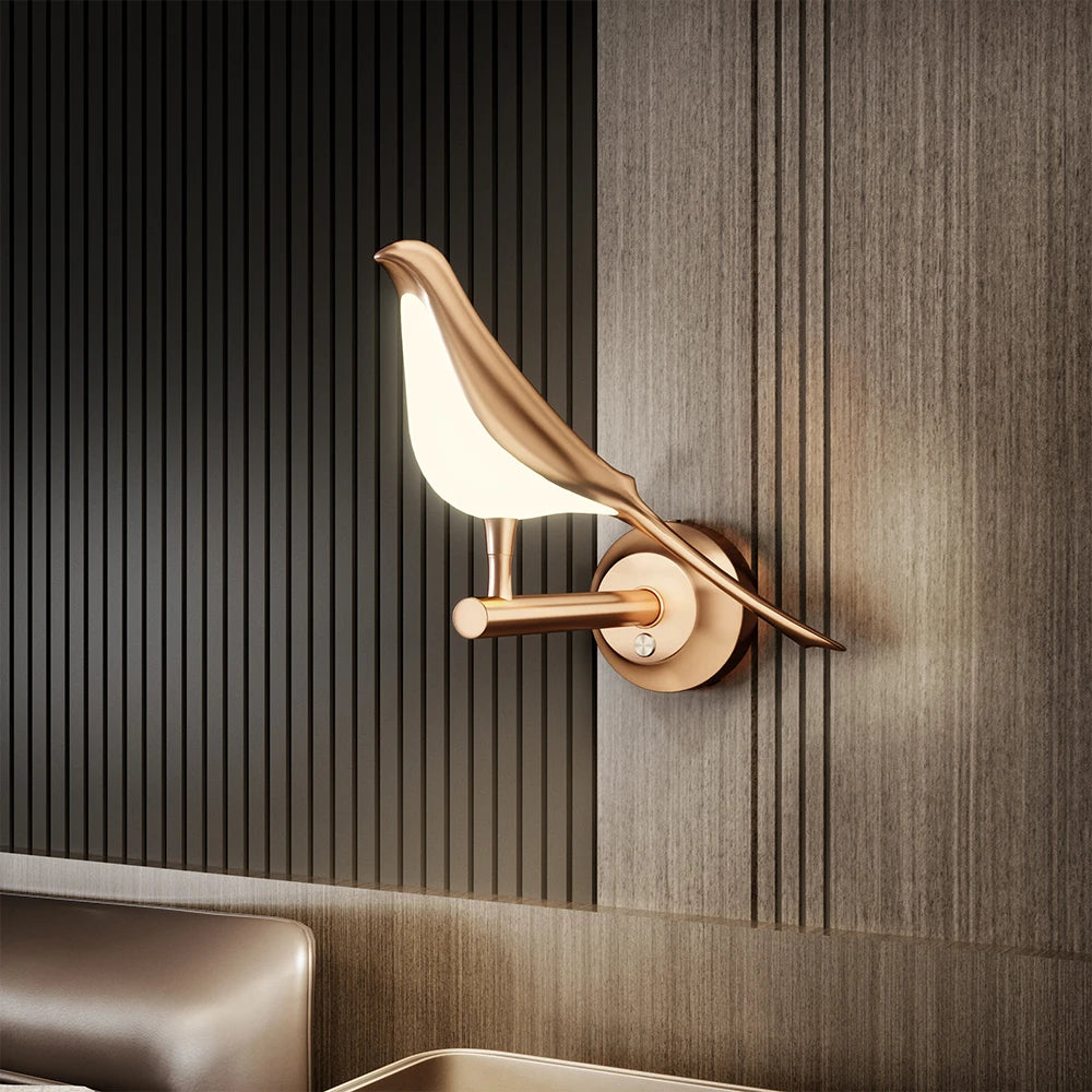 Nordic Rotatable Golden Bird LED Wall Lights