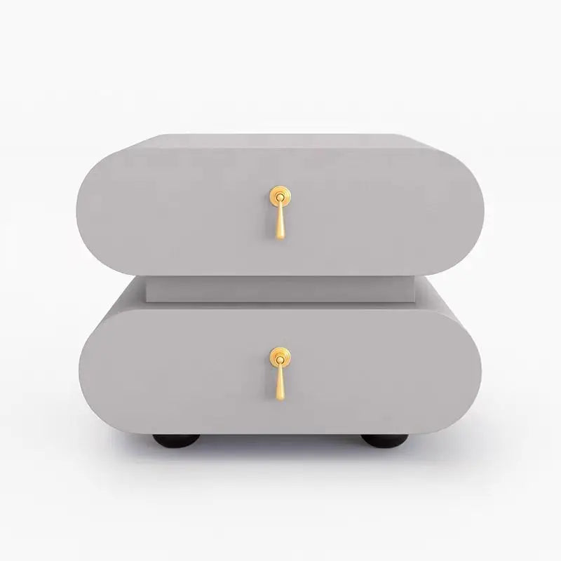 Unique Wooden Nightstands Modern Bedside Brown Drawers Minimalist Bedsides Table