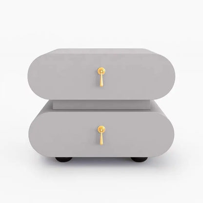 Unique Wooden Nightstands Modern Bedside Brown Drawers Minimalist Bedsides Table