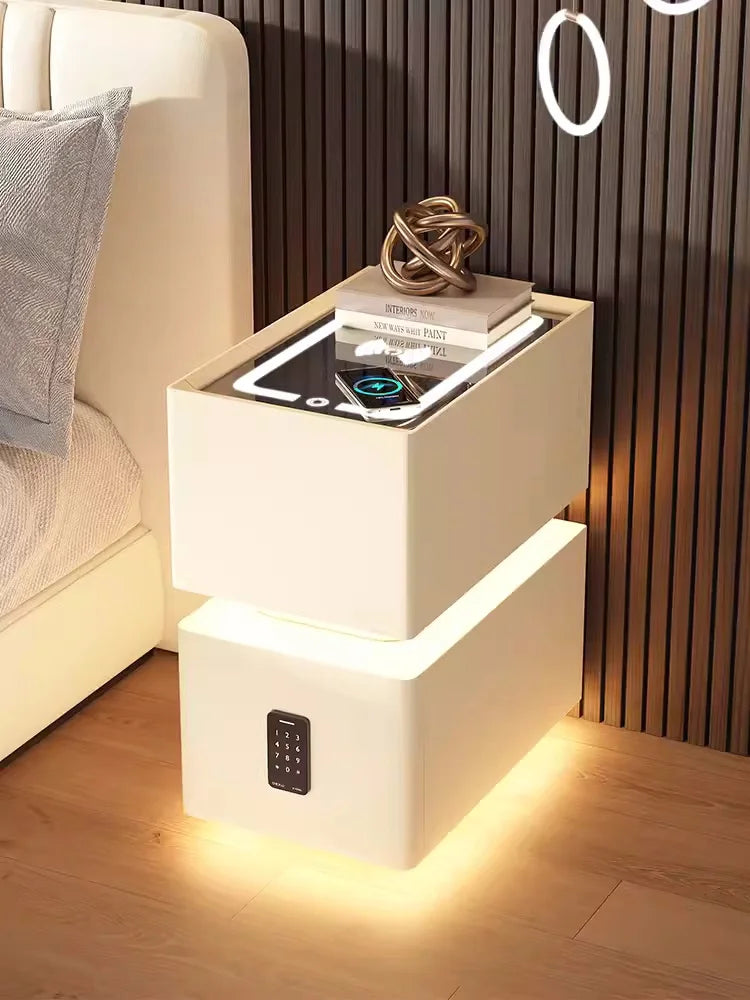 Creative 25cm Smart Bedside Table With Sensor Light