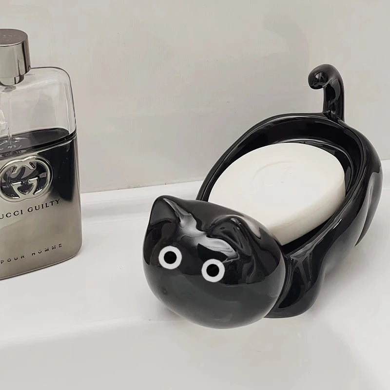 Cat Ceramic Soap Box