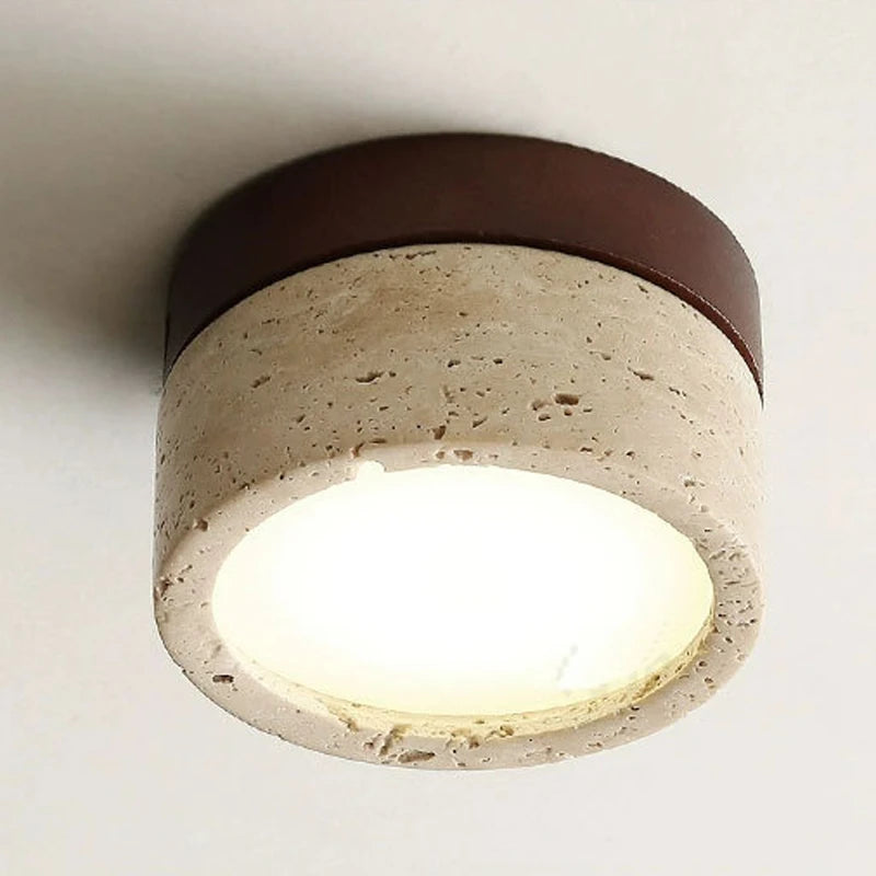 Japanese Wabi Sabi Stone LED Ceiling Light