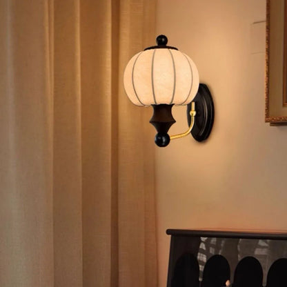 Retro Wall Lamp Medieval Silk Entrance Aisle Decorative Lamp