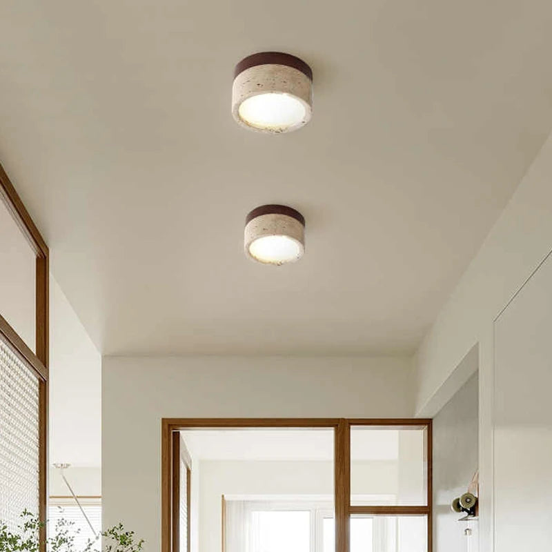 Japanese Wabi Sabi Stone LED Ceiling Light