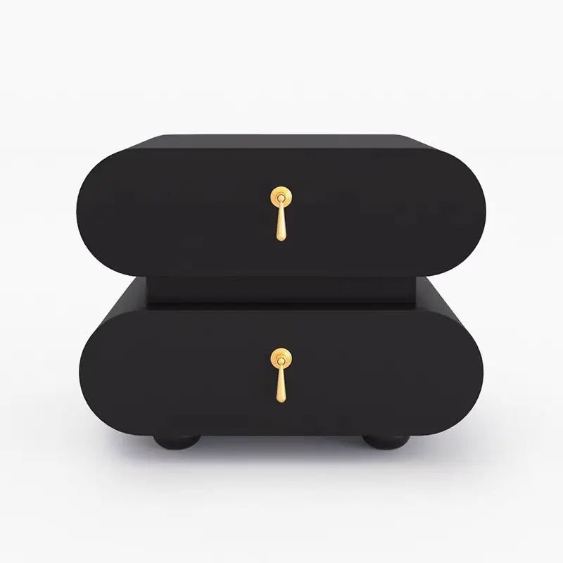 Unique Wooden Nightstands Modern Bedside Brown Drawers Minimalist Bedsides Table