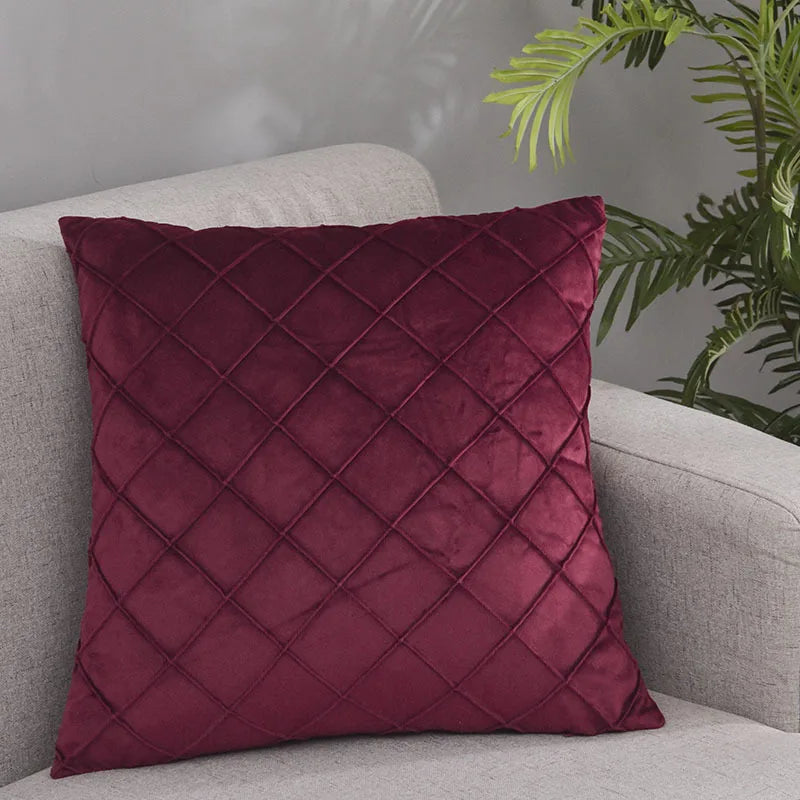 Geometric Cushion Cover Soft Velvet