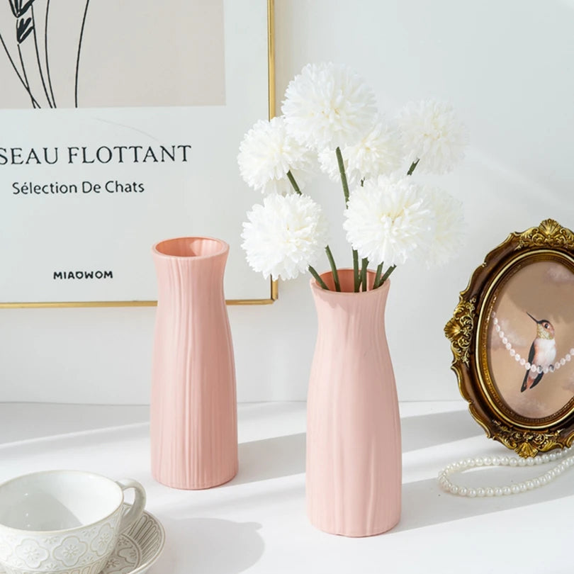 Plastic Vases Concise Imitation Ceramic Flowers Pots