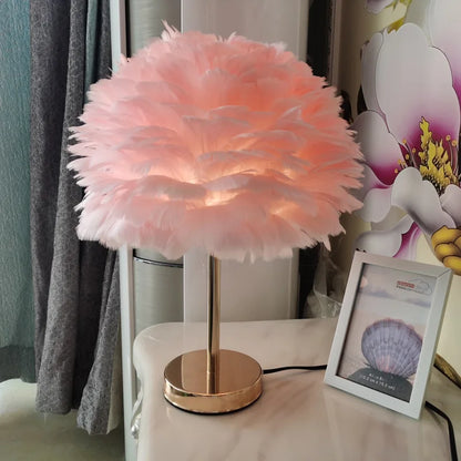 Modern Feather Table Lamp