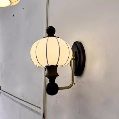 Retro Wall Lamp Medieval Silk Entrance Aisle Decorative Lamp