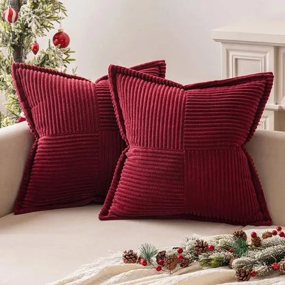Christmas Corduroy Throw Pillow Covers