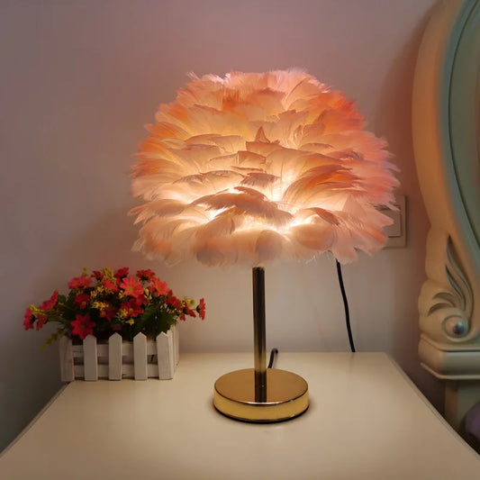 Modern Feather Table Lamp