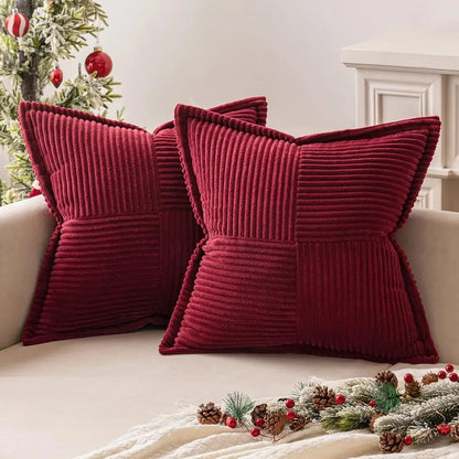 Christmas Corduroy Throw Pillow Covers