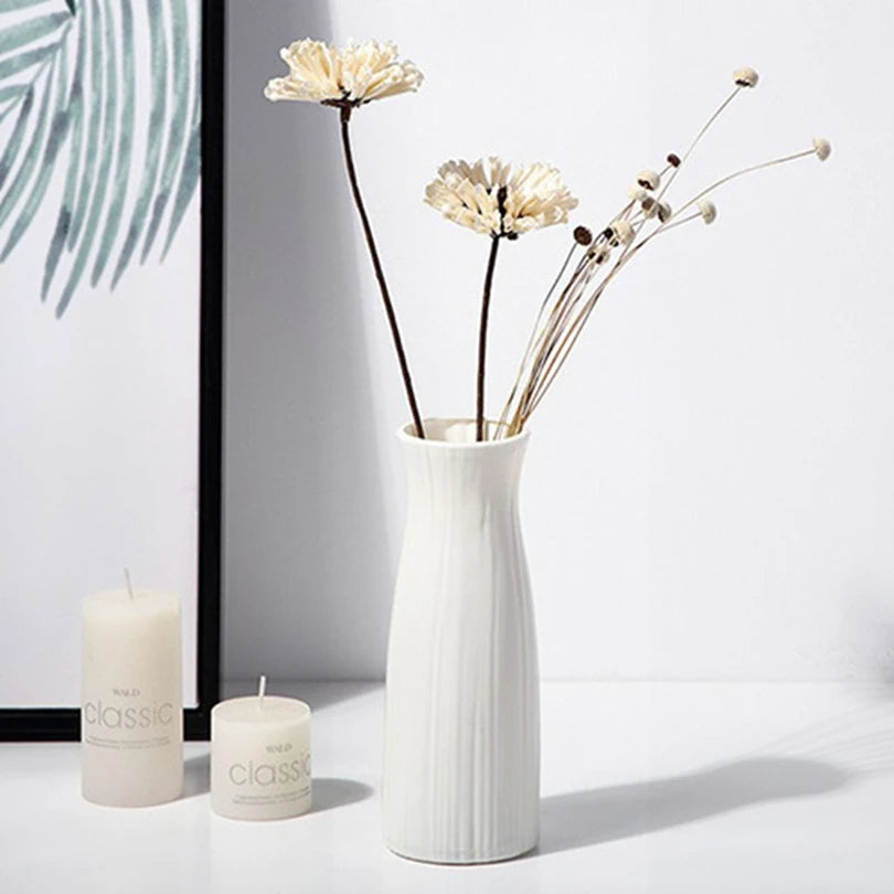 Plastic Vases Concise Imitation Ceramic Flowers Pots