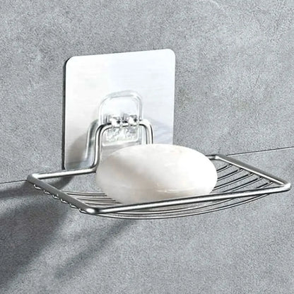 1Pc-Stainless Steel Soap Rack, Wall Mounted Soap Rack