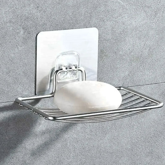 1Pc-Stainless Steel Soap Rack, Wall Mounted Soap Rack
