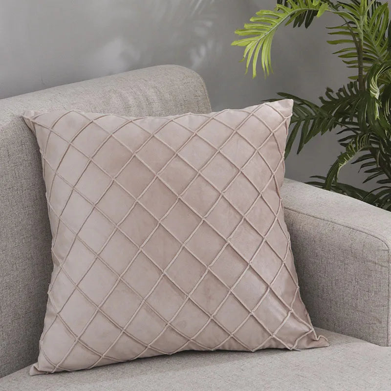 Geometric Cushion Cover Soft Velvet