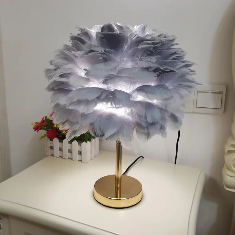 Modern Feather Table Lamp