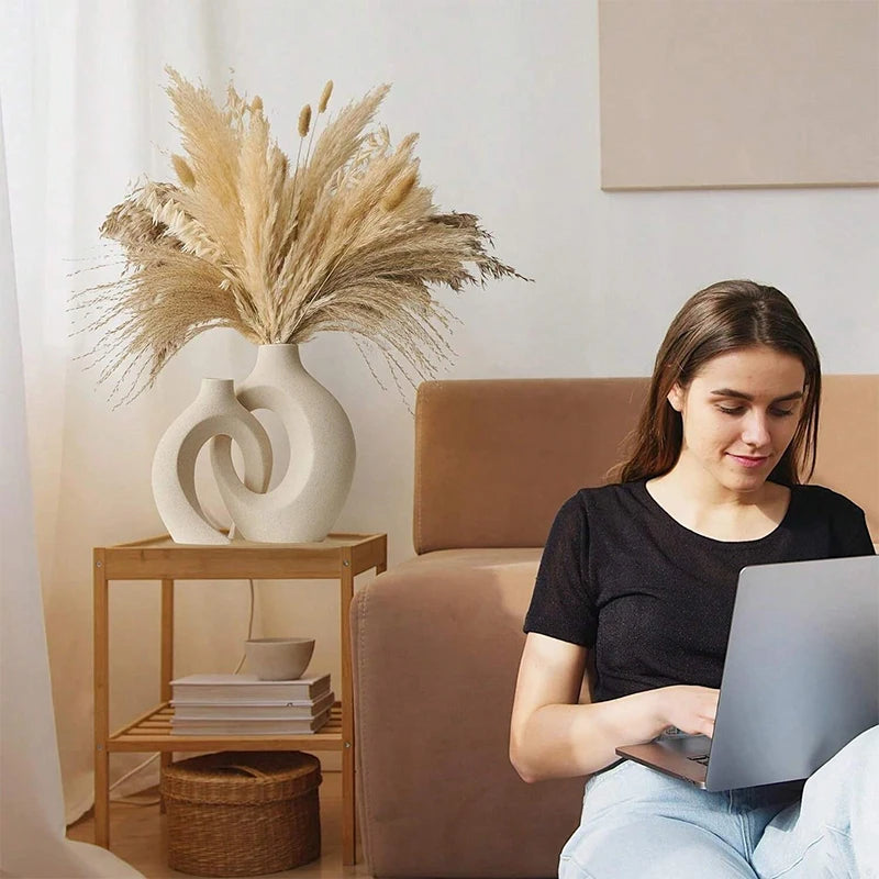 European Ceramic Vase Set