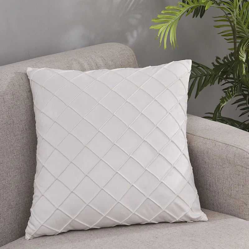 Geometric Cushion Cover Soft Velvet