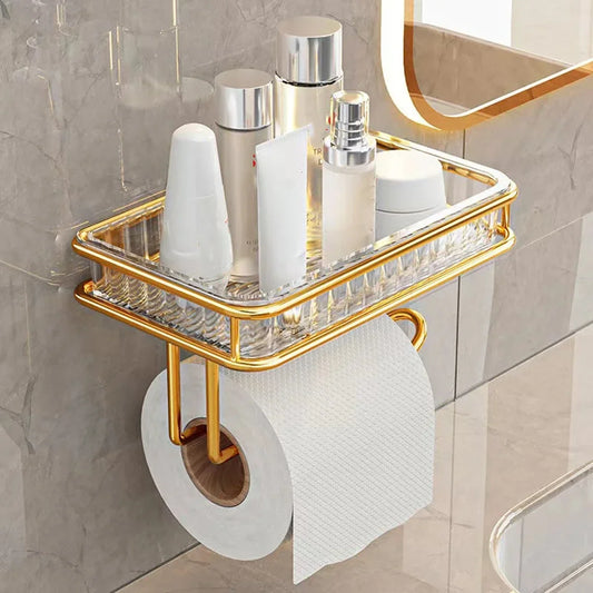 Light Luxury Bathroom Tissue Box Rack