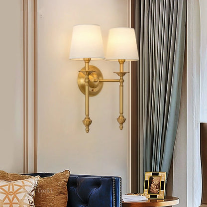 Europe Vintage Fabric Wall Lamps