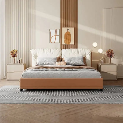 Solid Wood Bedside Cabinet Simple Modern Cream Furniture Nightstand