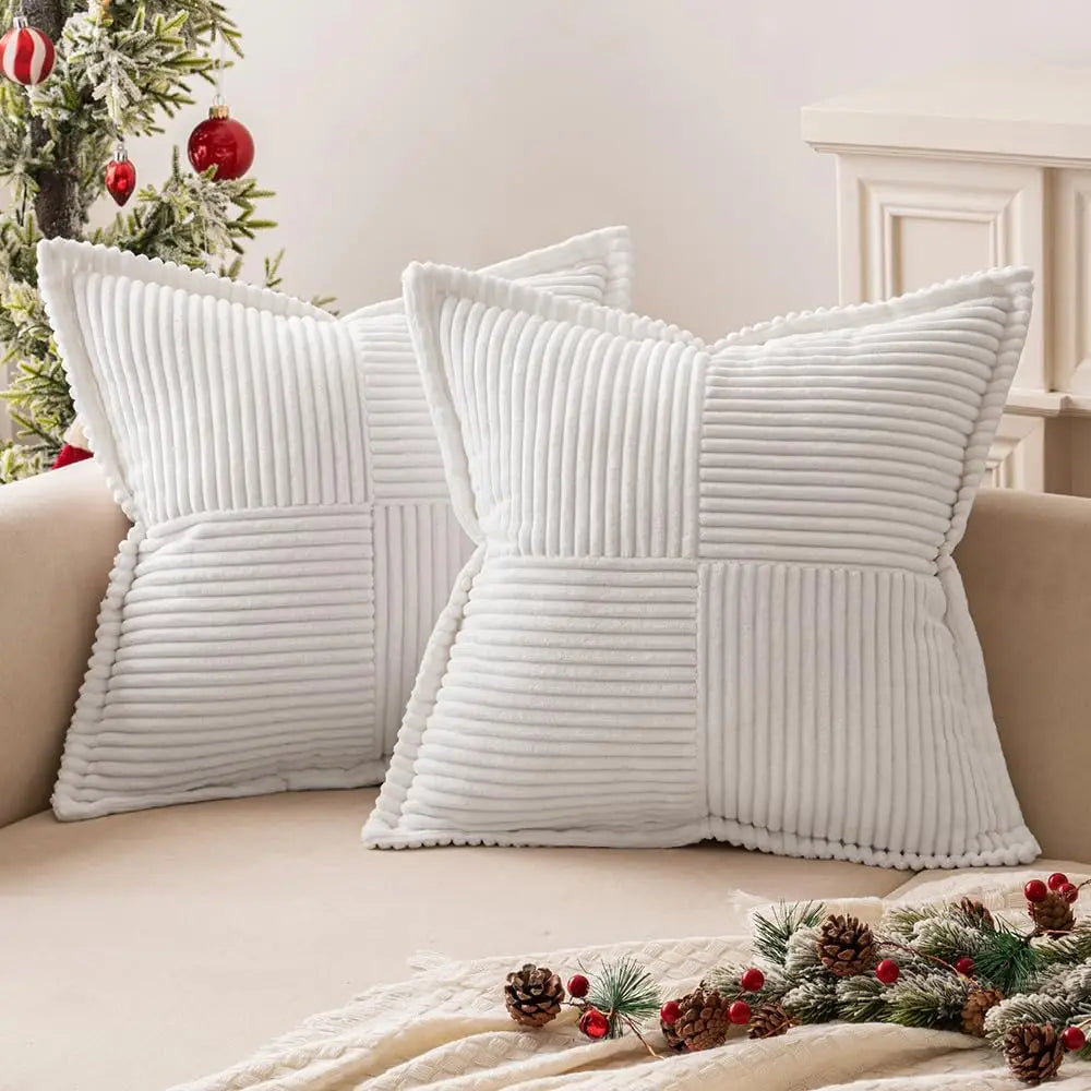 Christmas Corduroy Throw Pillow Covers