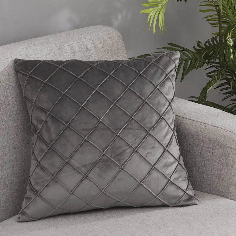 Geometric Cushion Cover Soft Velvet