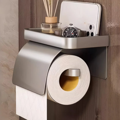 Self-Adhesive Toilet Paper Roll Holder - Wall Mount Or Adhesive Toilet Paper Holder