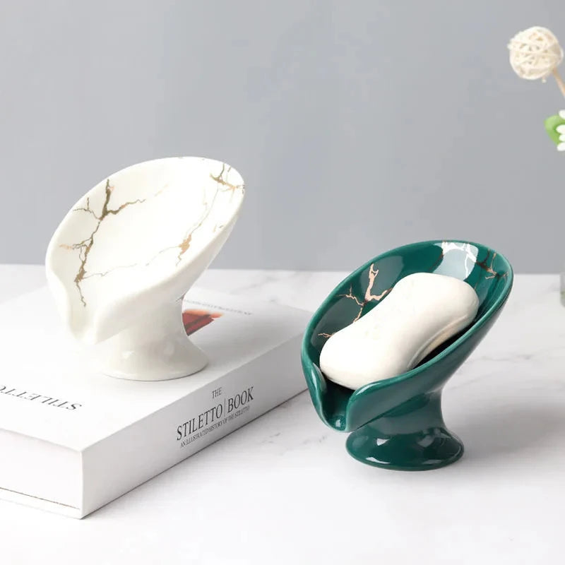 Ceramic Leaf Shower Soap Holder
