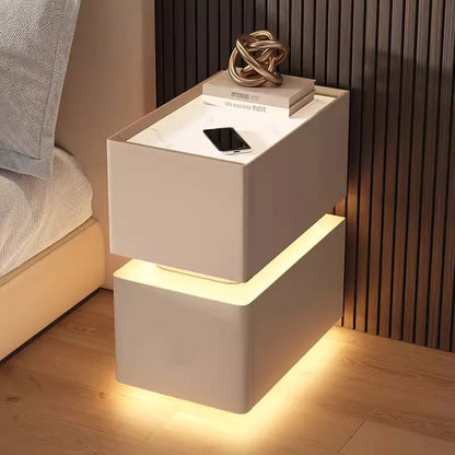 Creative 25cm Smart Bedside Table With Sensor Light