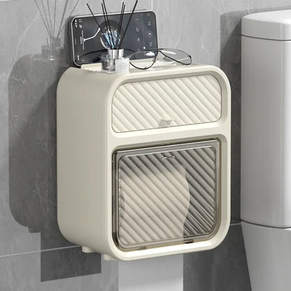 Multifunctional Double Layer Toilet Paper Storage Box