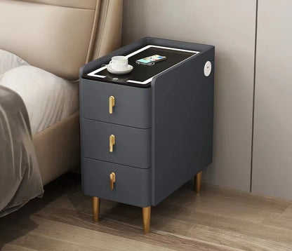 Nordic Style Intelligent Solid Wood Bedside Table