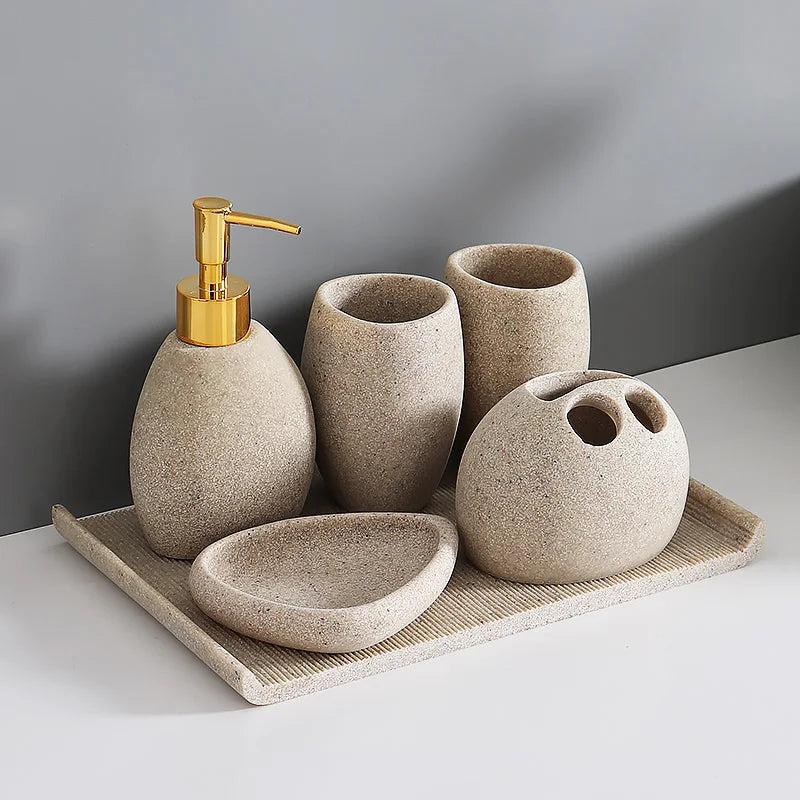 Nordic Resin Bathroom Suite Bathroom Accessories