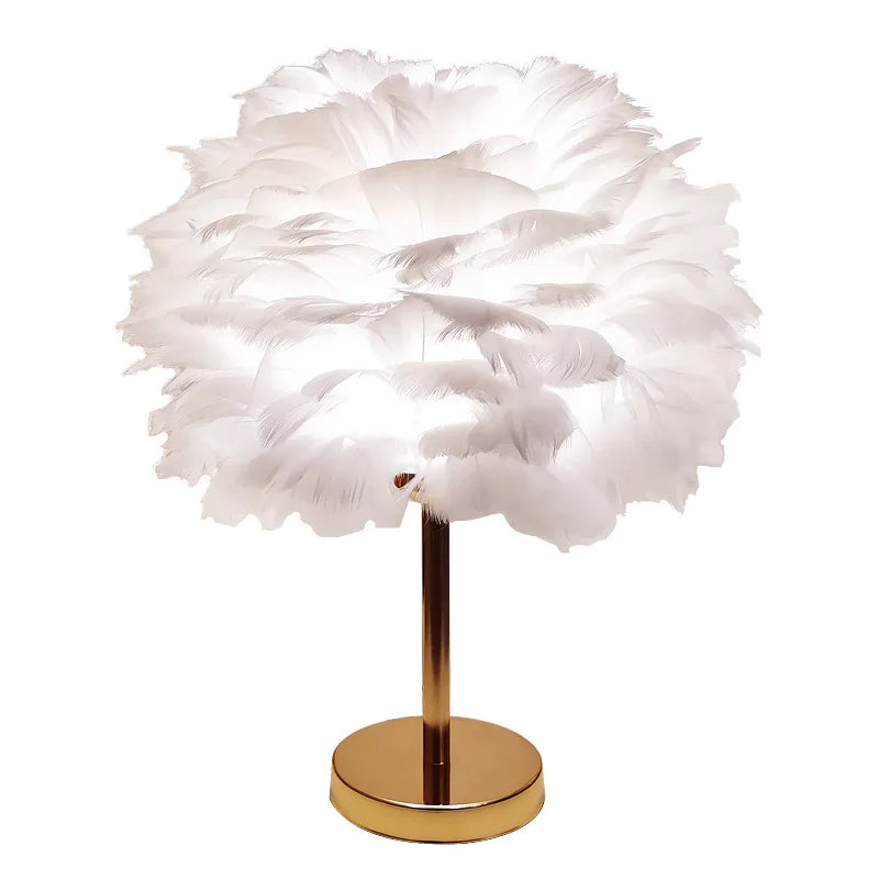 Modern Feather Table Lamp