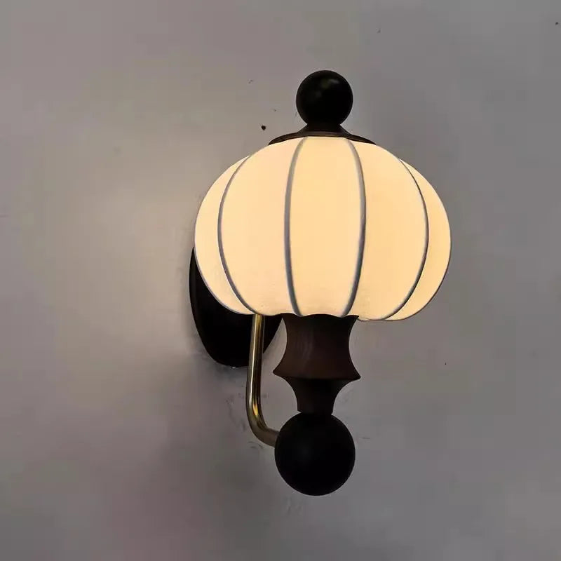 Retro Wall Lamp Medieval Silk Entrance Aisle Decorative Lamp
