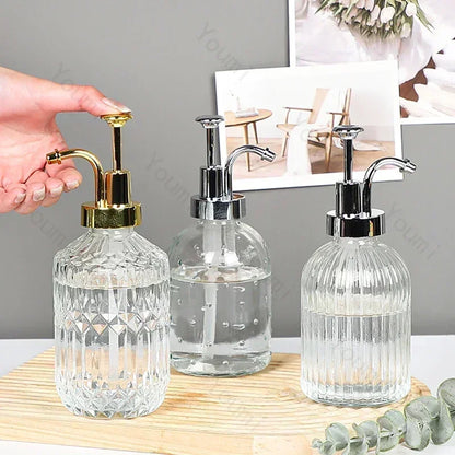 Nordic Relief Glass Shampoo Bottle